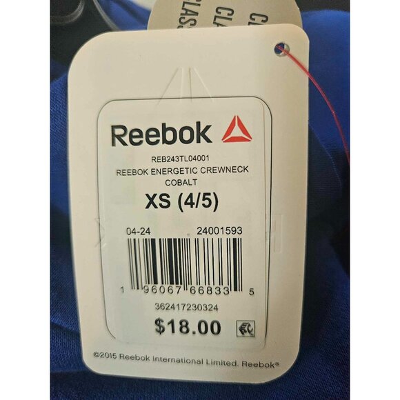 Reebok Energetic Crewneck Sweatshirt XS (4/5) Cobalt Blue - Picture 4 of 7